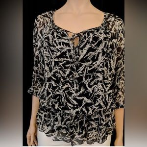 Cold water Creek sheer summer top